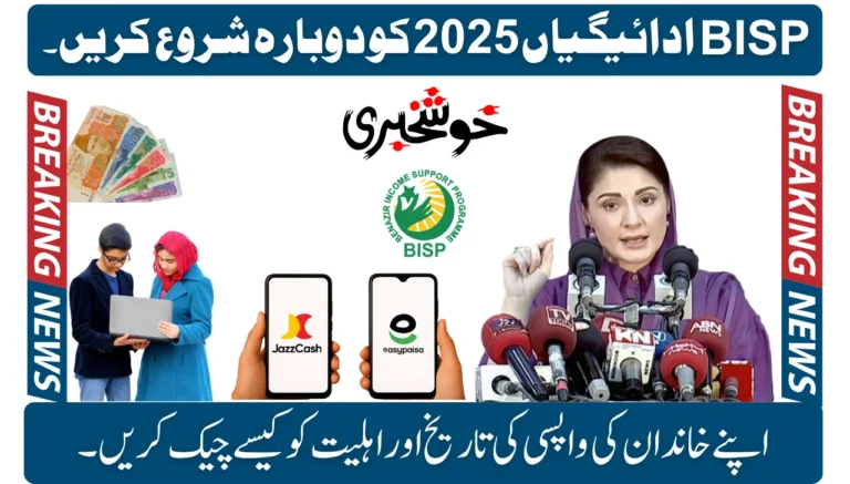 BISP Payments Restart 2025 How to Check Your Payment Date and Receive Funds Safely