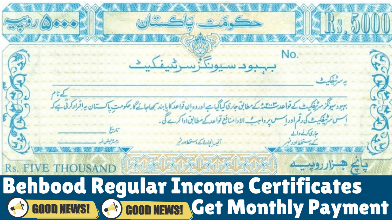 Behbood Regular Income Certificates A Safe and Steady Monthly Earning Option in Pakistan