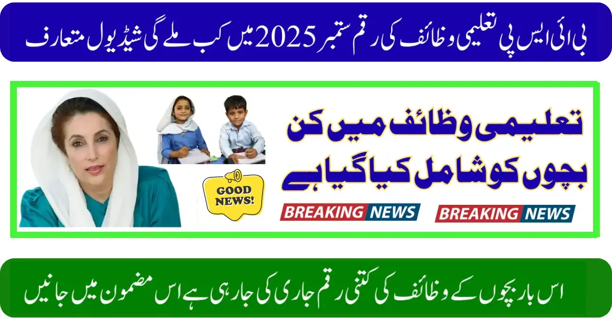 Benazir Taleemi Wazaif 2025 District-Wise Payment Schedule and Complete Guide