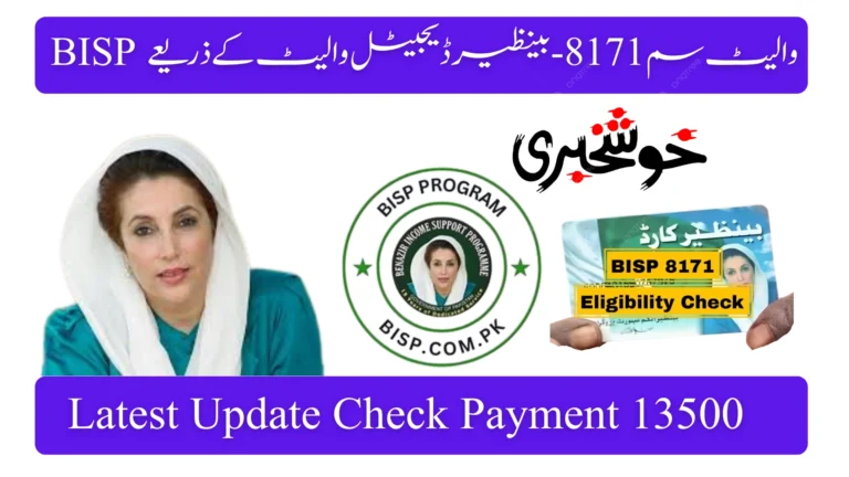 BISP Wallet SIM 8171 – Check 13500 Payment via Benazir Digital Wallet (Latest 2025 Update)